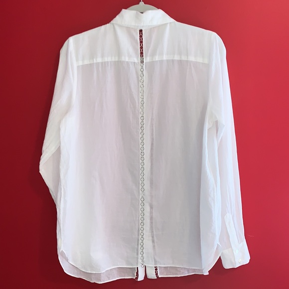 HH Haute Hippie White Chain Button Down Shirt - Picture 5 of 10